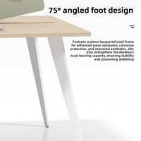 Cloison de bureau pour 2/4 personnes, combinaison table et chaise manuelle 6 places, écran d'ordinateur, matériau PVC commercial, détachable
