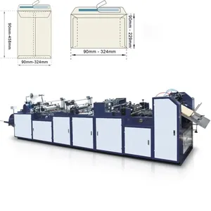 Machine de fabrication d'enveloppes en papier de taille A4 entièrement automatique à grande vitesse