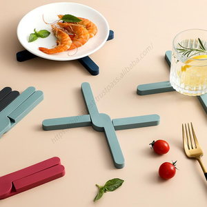 แผ่นรองหม้อซิลิโคนพับได้แบบกำหนดเอง Syh422 ขายส่ง แผ่นรองกันความร้อนแบบยืดหดได้ เป็นมิตรกับสิ่งแวดล้อม - Product Image 3