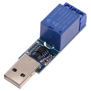 USB Serial Port Control 1 Channel Relay Module 5V 10A CH340 Overcurrent Protection Computer Command Control Switch Smart Home