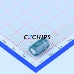 ตัวเก็บประจุอิเล็กโทรไลต์อะลูมิเนียมแบบ Through-Hole รุ่น EGD2DM100F12OT ขนาด D8xL12 มม. 10uF 20% 200V 180mA-100kHz - Product Image 2