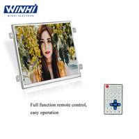 10.1 pouces cadre ouvert coque en métal intérieur supermarché écran LCD affichage publicitaire LED bouton poussoir interrupteur vidéos lecteur multimédia