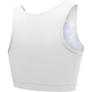Sujetador deportivo FOXA para mujer, top de entrenamiento con espalda cruzada y soporte, color blanco - Product Image 2