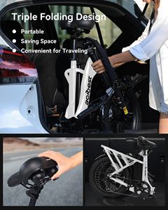 ACTBEST Mars 小型折りたたみOEM 48vバイク 20インチファットタイヤシティ電動自転車（大人用） - Product Image 6