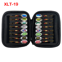 WEIHAI – ensemble d'appâts de pêche en métal, 16 pièces, sac EVA, cuillères, leurres, accessoires, crochets, Spinners