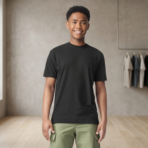 Camisetas Blancas Lisas para Hombre, 100% Algodón, Cuello Redondo, Manga Corta, Tallas S a 5XL, Diseño Personalizado, Logotipo OEM - Product Image 3