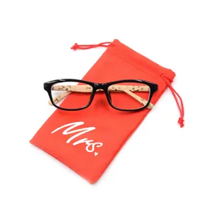 Simpatici occhiali da sole in microfibra con coulisse piccoli occhiali da vista borse per occhiali per regali per bambini