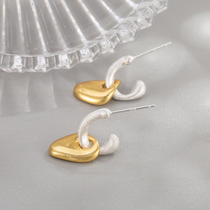 aretes de canasta fine <b>clip</b>-<b>on</b> earrings plata 925 italiana pendientes de perlas plata 925 juego de collares y aretes earrings - Product Image 1