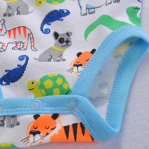 100% Breathable Knitted Cotton Sleeveless Bodysuit for Baby <strong>Boys</strong> Summer <strong>Onsie</strong> with Snap Button Closure - Product Image 6