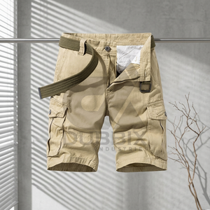 Shorts cargo décontractés pour hommes, coupe slim, tendance - 100% coton, respirant et séchage rapide - Product Image 2