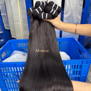 Cabello crudo birmano vietnamita, paquete ondulado natural virgen sin procesar, vendedores de cabello, paquetes rectos crudos alineados con cutícula vietnamita - Product Image 1