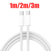 Câble de charge rapide USB-C Type-C en cuivre pur 1m/2m/3m PD 20W 35W 60W pour iPhone 15 16 iPad Macbook