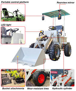 Ucuz 500kg Mini lastikli yükleyiciler Mini ön uç yükleyici küçük dizel/elektrikli yükleyici en iyi fiyat - Product Image 5