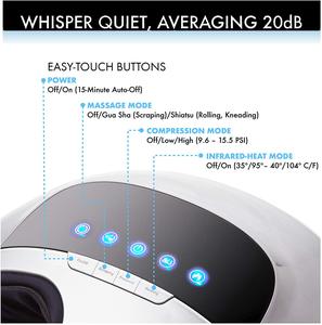 Masajeador eléctrico Shiatsu para pies, máquina masajeadora de pies con calefacción por compresión de aire rodante para circulación - Product Image 4