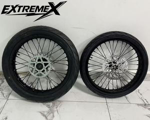 Juego de Ruedas Surron Light Bee de 17 Pulgadas, Rueda Supermoto <span class=keywords><strong>para</strong></span> Bicicleta Eléctrica de Cross, <span class=keywords><strong>Llanta</strong></span> Delantera y Trasera con Neumático <span class=keywords><strong>para</strong></span> Light Bee X Ebike - Product Image 5