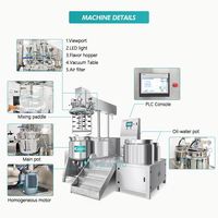 Homogénéisateur émulsifiant 300L pour beurres corporels, machine mélangeuse émulsifiante pour cosmétiques, cuve de mélange liquide pour lotions