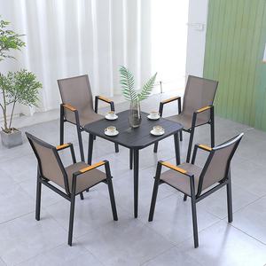 आधुनिक सबसे अच्छा किफायती 5 पीस पाटियो पोर्च आउटडोर गार्डन एल्यूमीनियम टेबल और बिक्री पर 4 कुर्सियां - Product Image 2