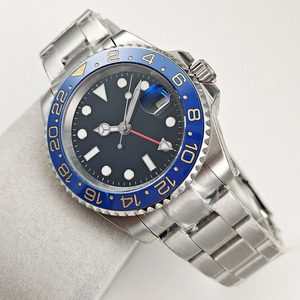 Reloj Mecánico Automático de Estilo GMT Premium, Reloj de Acero Inoxidable para Hombre, Casual y de Negocios - Product Image 5