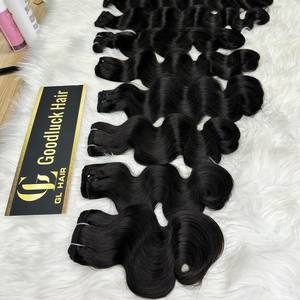 Goodluck Real Combodiqn 15a Virgin Body Wave Raw Bundles Capelli Umani Vietnamiti Grezzi in Bulk <span class=keywords><strong>Onda</strong></span> Regolare - Product Image 5