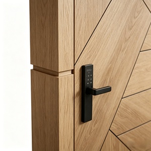 Puertas de Polímero y Madera Sólida de Lujo, Puerta Batiente de Alta Gama con Núcleo Sólido, Puerta de Entrada de Madera con Diseño Insonorizado para Villas, Hoteles y Escuelas - Product Image 6