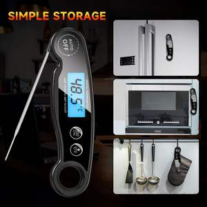 Termómetro de Carne Inalámbrico Inteligente, Digital, de Lectura Instantánea, Resistente al Agua, con Apagado Automático, Plegable, para Asar, Cocinar, Barbacoa, Hornos y Cocina - Product Image 2