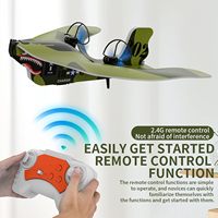 Avion télécommandé DWI Dowellin RC 2Ch 2.4GHz, planeur RC RTF avec lumières LED, avion RC en mousse pour débutants et adultes
