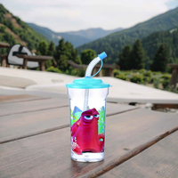 Bouteille d'eau et de nourriture en plastique PP de 425 ml sans BPA, gobelet de sécurité alimentaire pour enfants