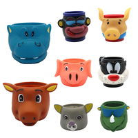 Figurines de dessin animé personnalisées en Offre Spéciale gobelets en plastique personnalisés pour enfants avec poignée