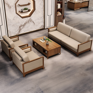 Sofa eksekutif Modern mewah, untuk kantor furnitur komersial, kantor kecil, sarung kulit cocok untuk ruang tamu - Product Image 1