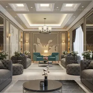 迪拜阿拉伯议会沙发套中东家具皇家现代客厅套豪华布艺沙发