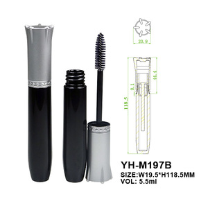 Wholesale Black ABS/PETG/AS Plastic <b>Mascara</b> Case Screw Cap Empty Cosmetic Container for Eyeliner 5ml Capacity Screen Printing - Product Image 2