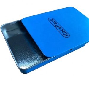 Empty Metal Rectangular Mini Tin Box Bins Jar Small Storage Tinplate Push Organizer Candy Pill Cases
