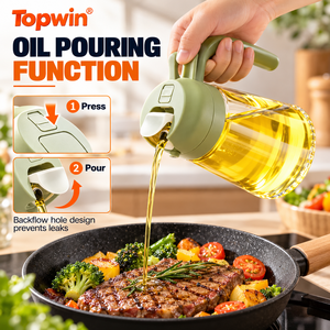 2in1 470ml Glass Modern Dishwasher Safe Oil Sprayer <b>Bottle</b> BBQ Kitchen Baking Roasting Picnic Tool - Product Image 5