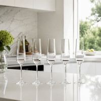 Verre à champagne transparent de 195 ml, fourniture commerciale pour les vignobles, les bars à vin et les comptoirs de dégustation, vente en gros OEM/ODM