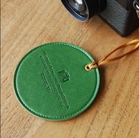 Étiquette de bagage personnalisée avec logo en relief, porte-étiquette de voyage rond pour valise, vente en gros