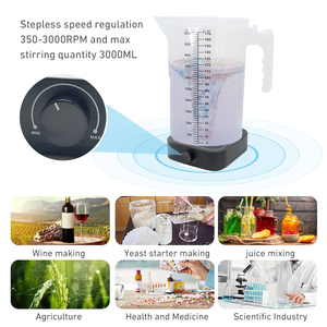 Agitateur magnétique de laboratoire en plastique 3L à vitesse réglable, mélangeur de flacons, 5W, garantie 1 an, MS3000, disponible en OEM - Product Image 5