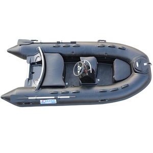Bateau pneumatique semi-rigide (RIB) à <span class=keywords><strong>coque</strong></span> en fibre de verre de 3,3 m (10,8 pi) haute vitesse pour <span class=keywords><strong>la</strong></span> pêche sportive, avec deux moteurs hors-bord, à vendre - Product Image 3
