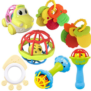 Juguete Educativo de Plástico Suave para Bebés de 0 a 3 Años, Sonajero de Mano con Forma de Pez, Juego de Pelotas de Agarre - Product Image 1