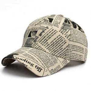 Gorras para Hombre y Mujer, Primavera Verano, Moda Retro, Gorra de Béisbol con Diseño de Periódico, Gorra Coreana para Deportes al Aire Libre, Protección Solar - Product Image 6