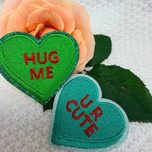 High-Precision Heart Shape Multicolor Self-Adhesive Flat Embroidery Patch <b>Sequin</b> Edge Embroidery Patch for t-Shirts - Product Image 3