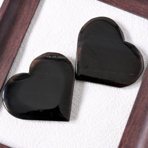 Venta al por mayor de obsidiana helada tallada en forma de luna, piedra preciosa de cristal negro translúcido para joyería, artesanía, colgantes, pendientes y accesorios DIY - Product Image 2