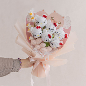 Flores Artificiales Hechas a Mano, Ramo de Flores de Ganchillo con Lirios, Rosas y Tulipanes para Regalo del Día de San Valentín o del Día de la Madre - Product Image 2