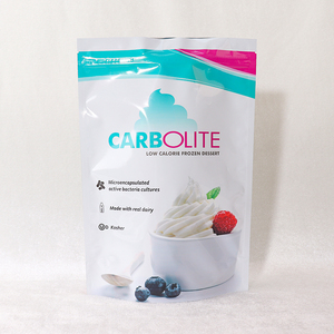 Sachet Doypack Premium Personnalisé de Qualité Alimentaire Refermable à Haute Barrière pour l'Emballage de Desserts et de Yaourts Surgelés Faible en <span class=keywords><strong>Calories</strong></span> - Product Image 1