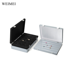 WEIMEI Wholesale Pu <b>Large</b> Capacity Elegant Velvet Jewelry <b>Box</b> Custom Travel Storage for Personalized Watch Ring Earring <b>Gifts</b> - Product Image 1
