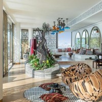 Lustre suspendu en verre LED ANNO Murano pour appartement de luxe et espace de vie