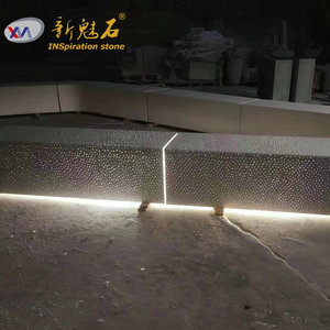 New Stone Building Materials Grc Precast Concrete Bench Starry Sky Effect For Outdoor Parks <b>Squares</b> Indoor Spaces - Product Image 1