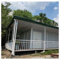 Villa de luxe en conteneur, maison modulaire préfabriquée en acier avec un design moderne, installation rapide et durable