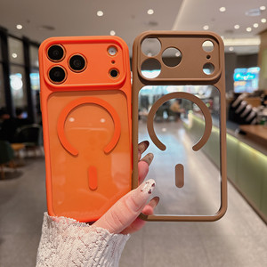 Coque de téléphone magnétique <span class=keywords><strong>pour</strong></span> <span class=keywords><strong>iPhone</strong></span> 16 17 Pro Max 15 14 13 avec protection intégrée de l'objectif de la caméra, logo couleur contrastée personnalisé - Product Image 5