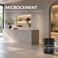 Système de revêtement mural et de sol en micro-ciment de qualité commerciale magique pour les surfaces intérieures des murs, des sols et des plafonds