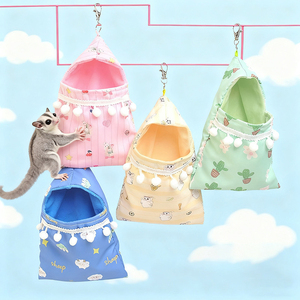Premium Sugar Glider Winter Warm Cave-Sac <span class=keywords><strong>de</strong></span> couchage à capuche épaissi <span class=keywords><strong>de</strong></span> style lapin pour chinchillas/petits animaux <span class=keywords><strong>de</strong></span> <span class=keywords><strong>compagnie</strong></span> - Product Image 6
